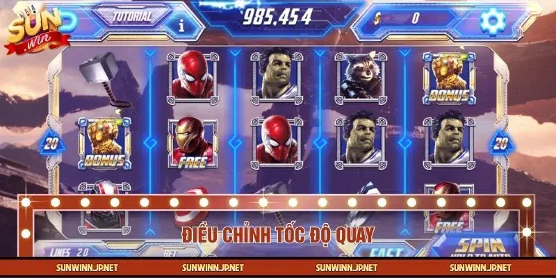 Thay đổi tốc độ quay là mẹo chơi nổ hũ Avengers quan trọng
